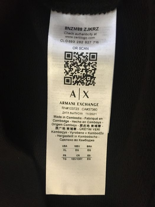 Мужской свитшот, свитер Armani Exchange,M