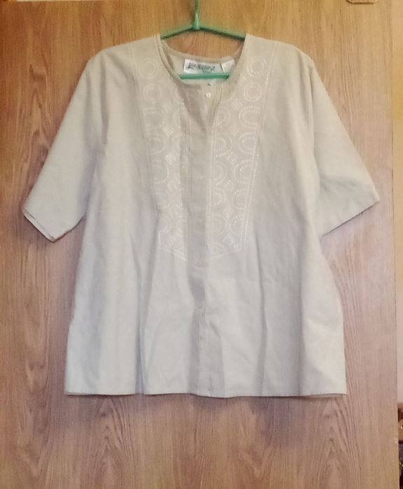 Блузон жін. Yves St. Clair розмір 22, беж, котон, вінтаж, новий