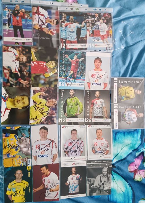 Autografy polskich i zagranicznych  szczypiornistów, piłka ręczna