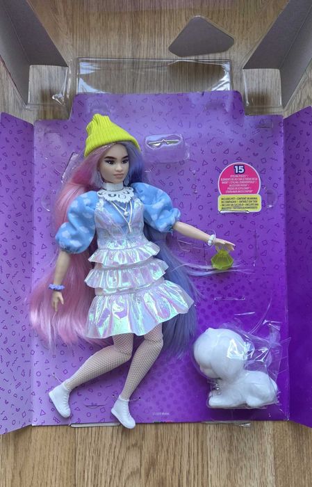 Barbie Extra GRN27 Modna lalka z akcesoriami + piesek