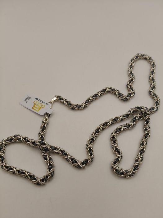 Srebrny Łańcuszek Królewski Pr.925 Nowy  Zapraszamy