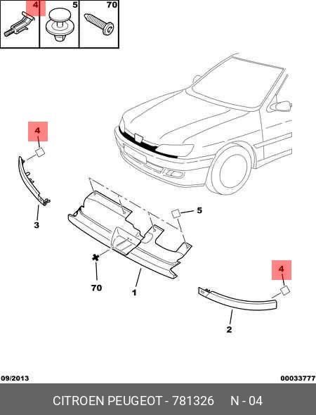 Molas grelha peugeot 306