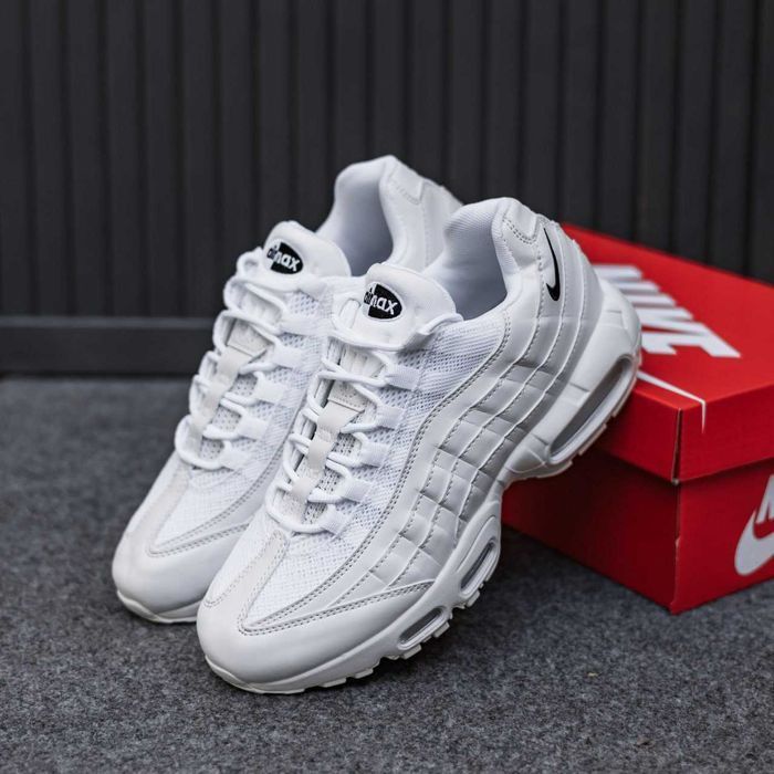Кросівки Nike Air Max 95 White premium | Кроссовки Найк чоловічі