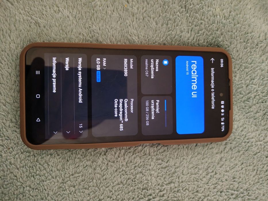 Telefon Realme C67 8+8GB 256GB 108MP RMX3890 Stan BDB + Etui