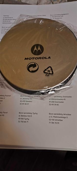 motorola okrągły, metalowy futerał na cd-dvd 12 płyt