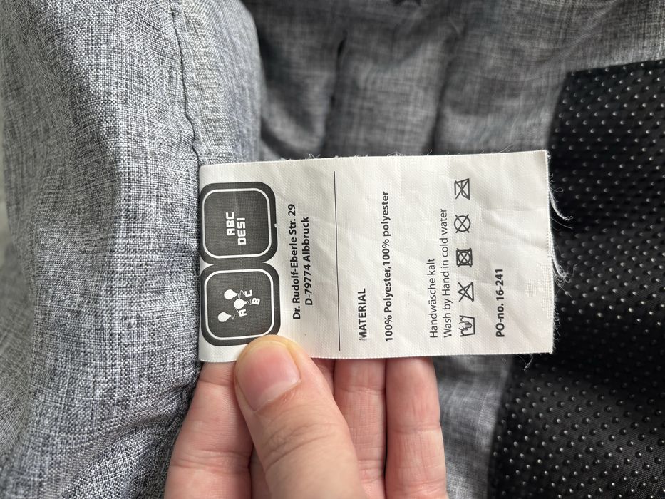 Кокон конверт сірий чорний abc design зимовий