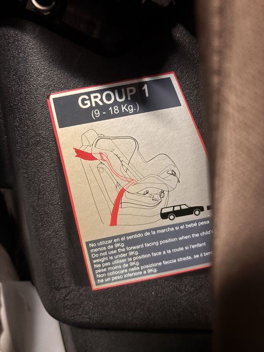Cadeira bebe Grupo 0 e 1 - Sem Isofix