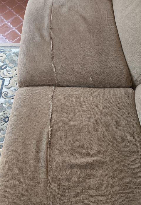 Sofá  Bege em Tecido