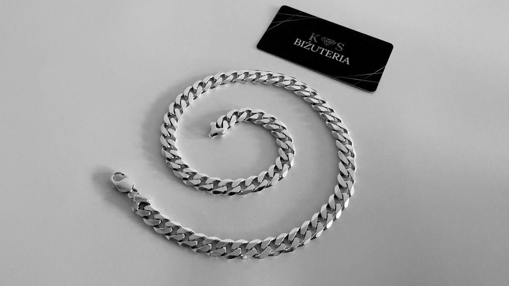 Srebrny Łańcuszek splot Pancerka 54,5 CM 111 GRAM ! PR. 925 Okazja !