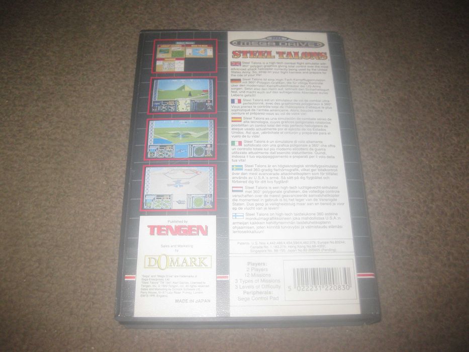 Jogo "Steel Talons" para Sega Mega Drive