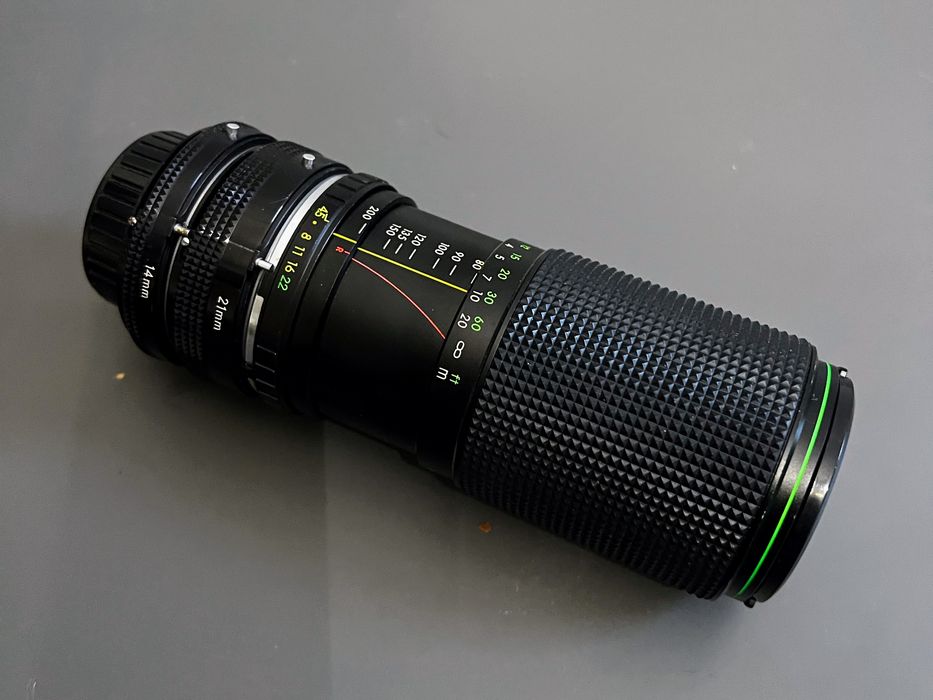 Obiektyw hanimex 80-200 plus pierscienie posrednie