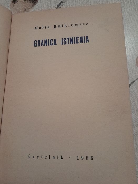 Maria Rutkiewicz Granica Istnienia