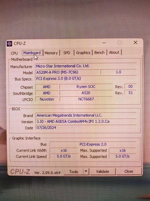 Ігровий комплект Ryzen 5 5500 / MSI A520M-A PRO / Fury DDR4 16gb 3200