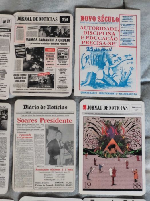 Calendários de Bolso - Capas de Jornais