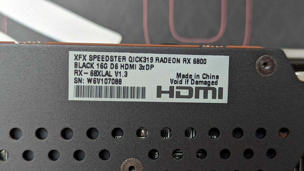 Placa Gráfica AMD Radeon RX 6800 16GB XFX QICK319