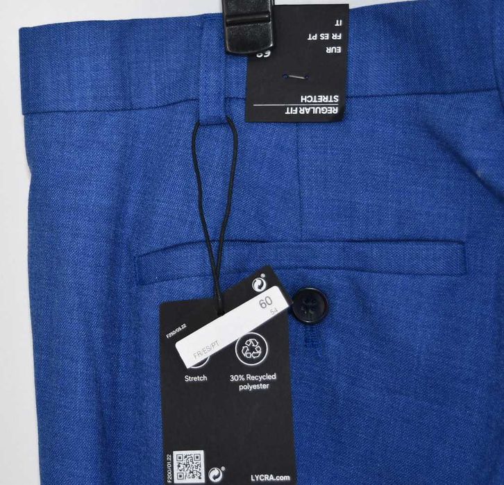 Eleganckie spodnie garniturowe C&A regular fit 60 niebieskie
