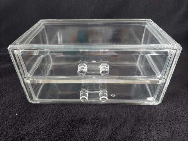 Nowy organizer na kosmetyki 2 szufladki z defektami