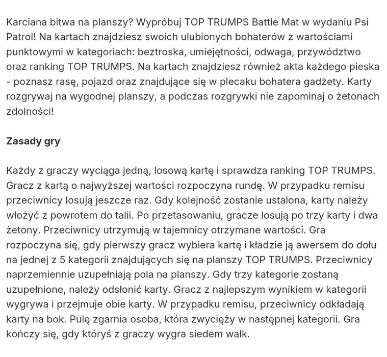 Gra strategiczna karciana Psi Patrol