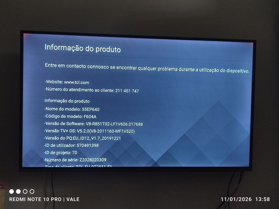 Televisão TCL 55"