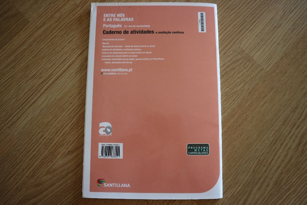 Manual+caderno de atividades "Entre nós e as palavras"Português 12ºano