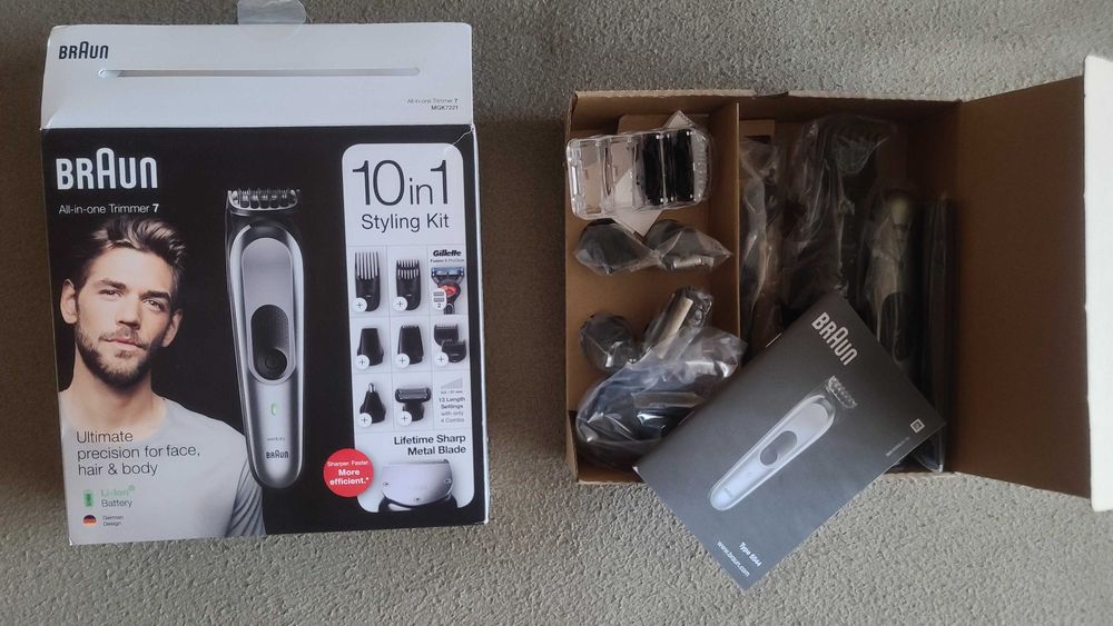 Тример універс. BRAUN MGK7221(10в1) акум. Li-Ion 100хв. самозаточ.леза