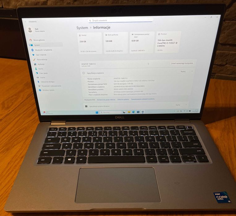 Laptop Dell Latitude 5420 i5-11gen SSD 14" FHD Win11