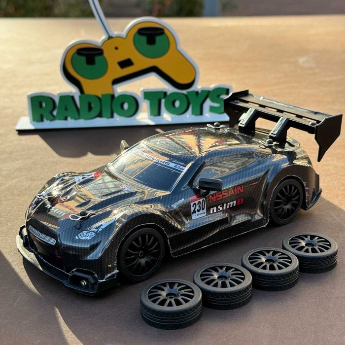 Дрифт машинка на радиоуправлении Nissan GTR Nitro Черная.