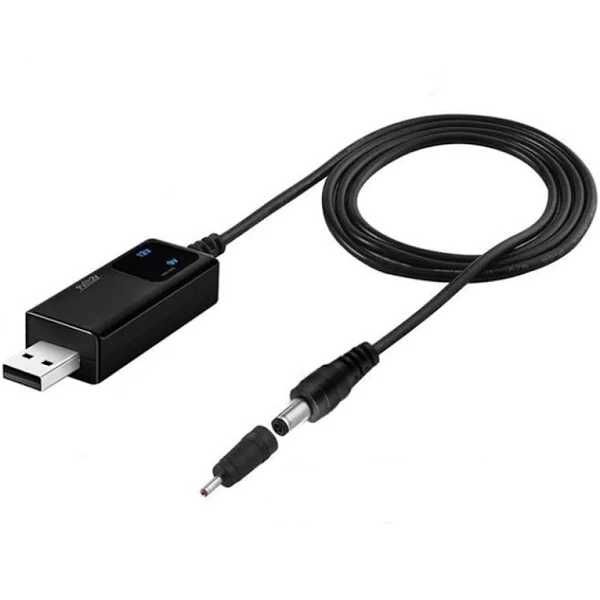 Кабель для роутера від повербанка з перетворювачем 5V/9V/12V USB-DC