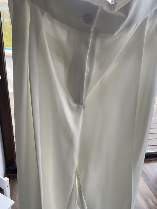 Komplet biały spodnie szerokie i bluzka mama Komunia lub inne okazje