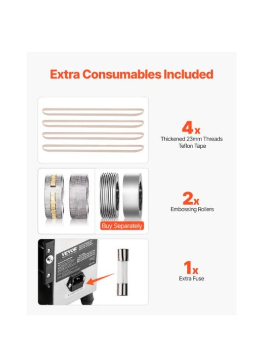 Машина для безперервного запаювання стрічкових пакетів VEVOR