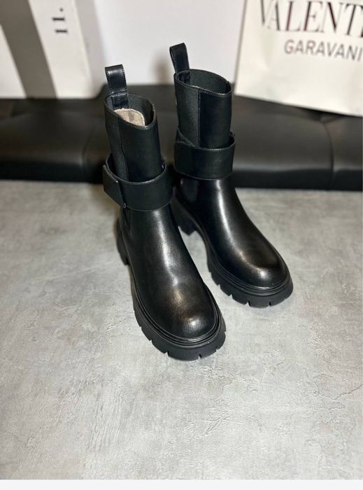 Черевики ботинки челсі натуральна шкіра утеплені ботінки сапоги бренд