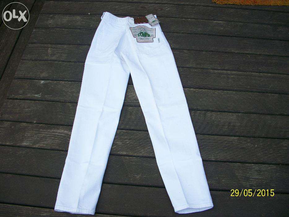 sprzedam nowe biale spodnie damskie jeans rozmiar 34 i 36