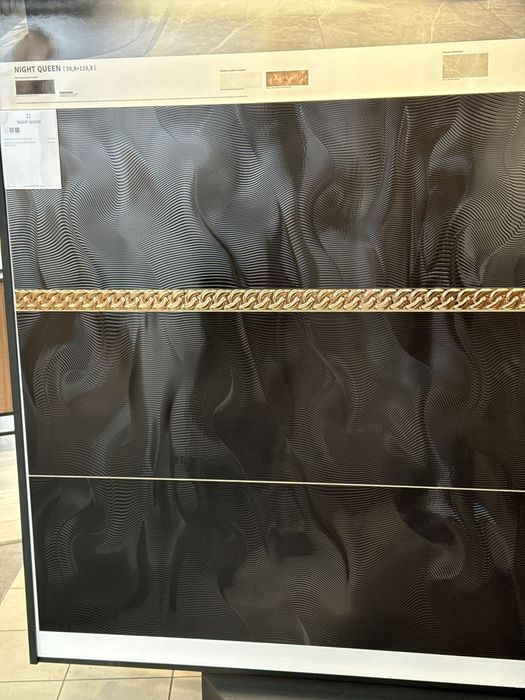 Plytki scienne 40 X 120 CM Night Queen Black Połysk Gosia Baczyńska