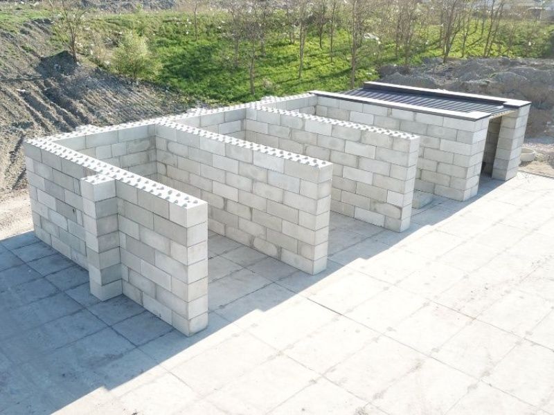 Płyty drogowe, Beton Mur oporowy klocki lego.