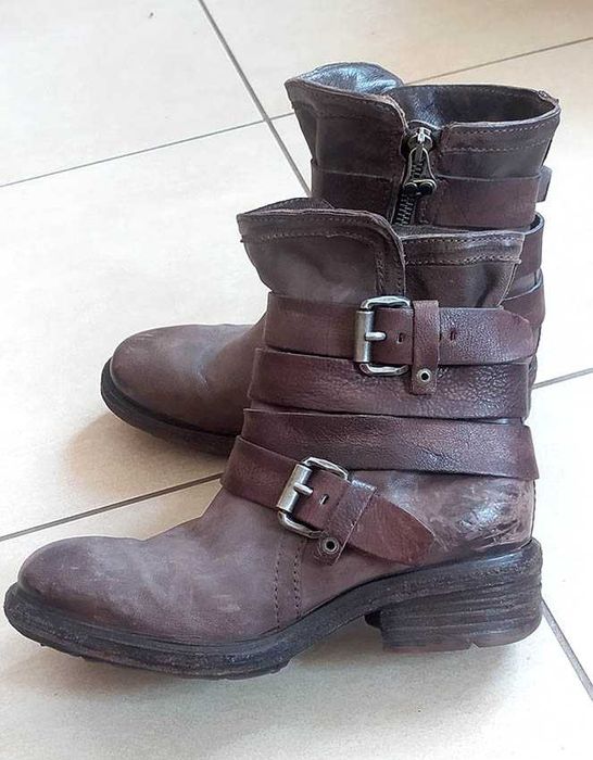 buty, botki, A.S.98, skórzane, rozmiar 38