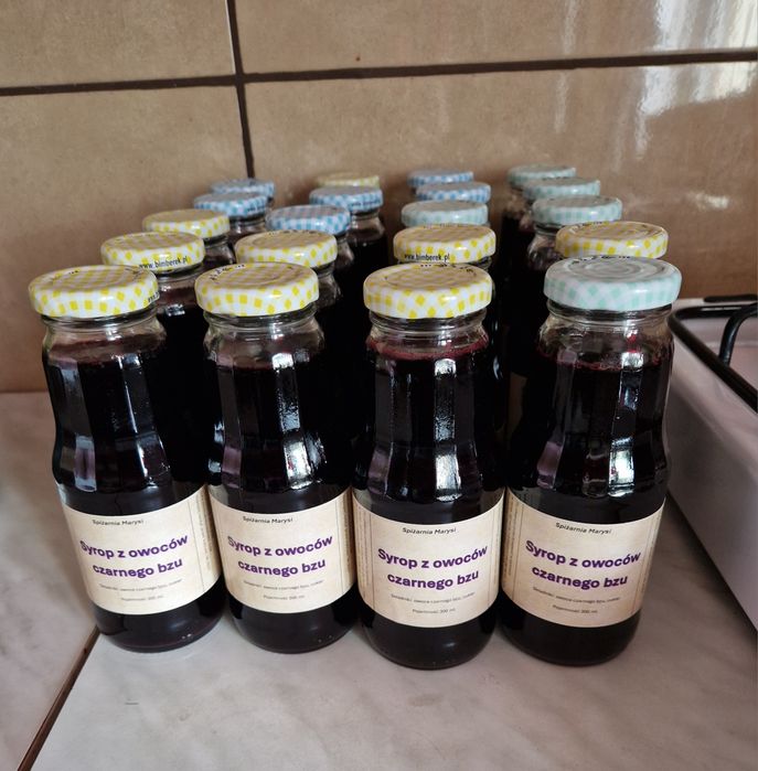 Domowy syrop z owoców czarnego bzu 2 butelki