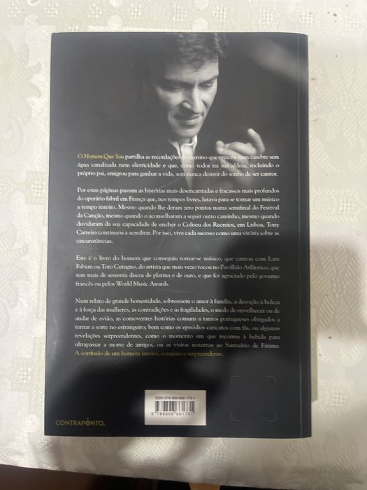 Livro “o homem que sou” Tony Carreira