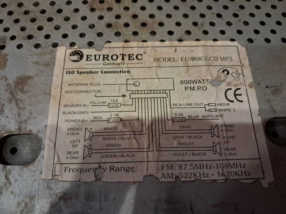 Автомагнитола EVROTEC, Германия