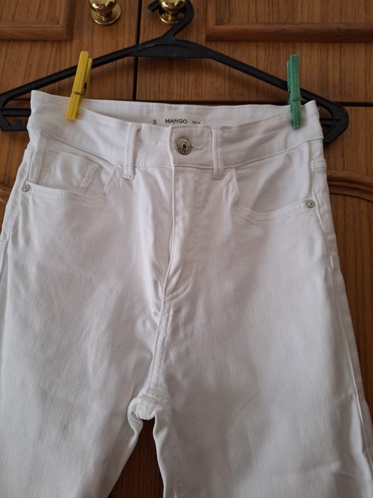 Calça de Ganga Branca T: 32 Mango Noa