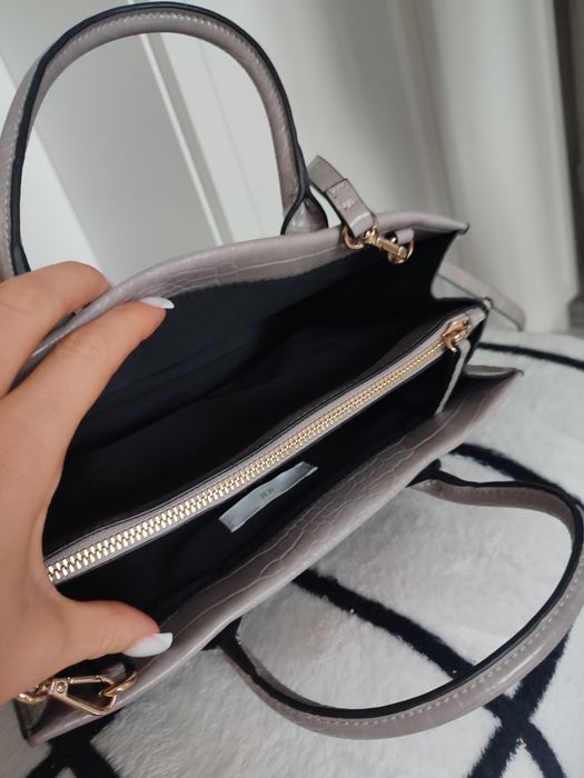 H&M szara torebka krokodyl na ramię format nowa bez metki damska