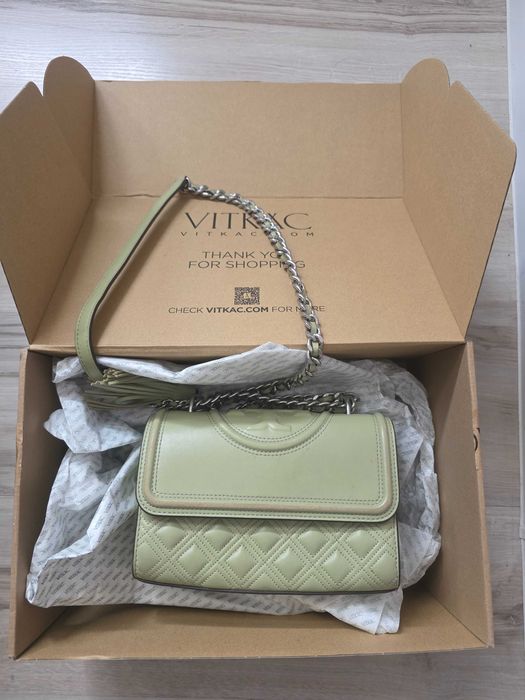 Tory burch fleming torebka zielona