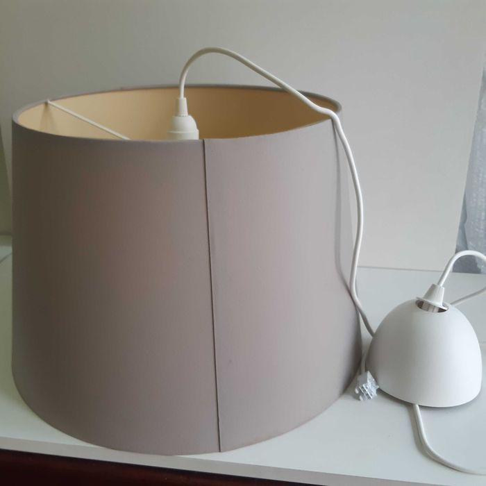 Candeeiro de Tecto IKEA Abajur Grande Cinzento
