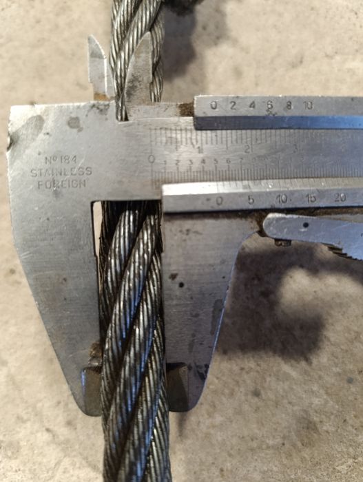 Nowa lina stalowa 16 mm