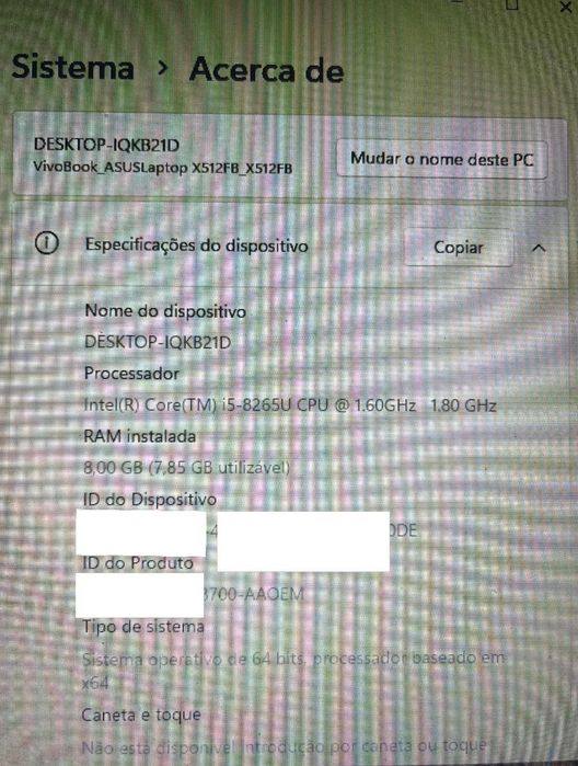 Portátil Asus VivoBook 15