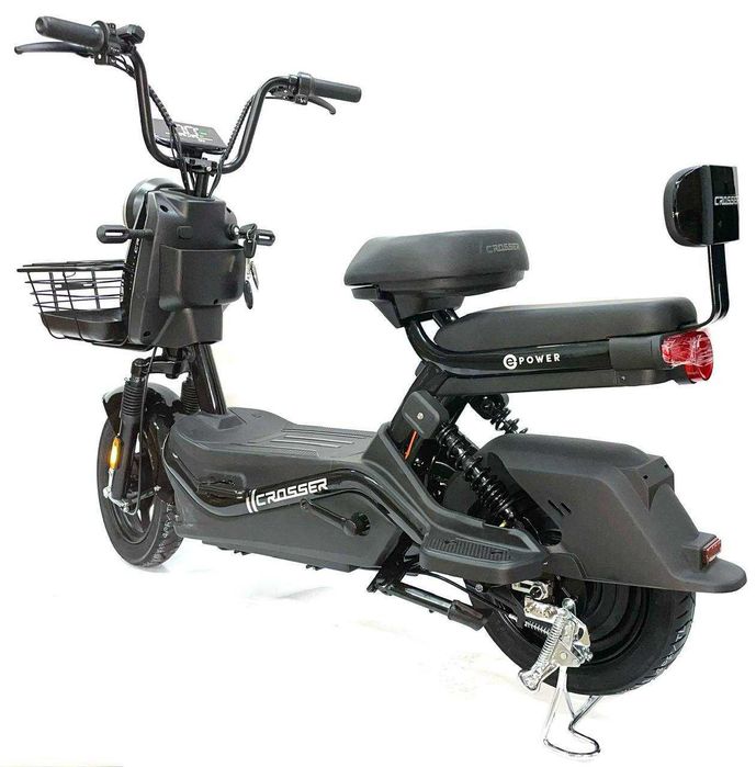 ТОП ПРОДАЖ 2026! Електровелосипед Crosser CR1 (800W 60V 24Ah) - Чорний