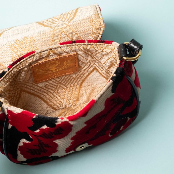 Carteira (Bolsa) original XAA, com jacquard em veludo, nova!