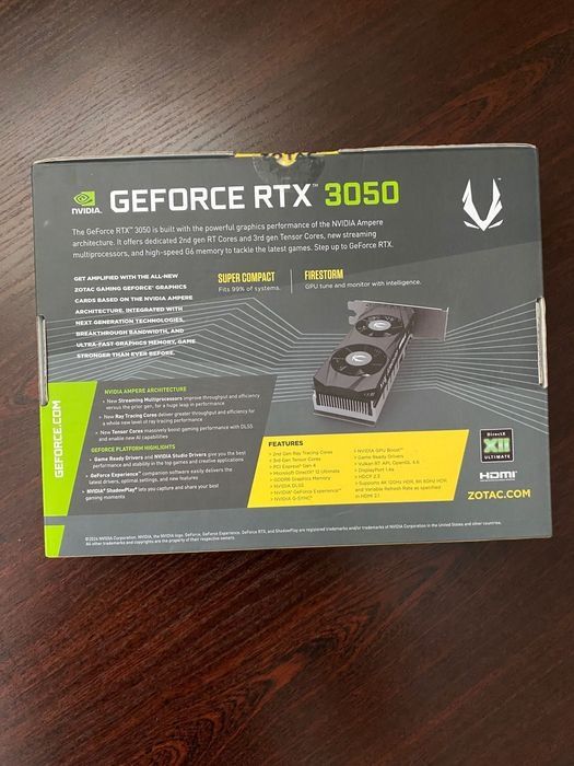 Відеокарта Zotac Gaming GeForce RTX 3050 6GB DDR6