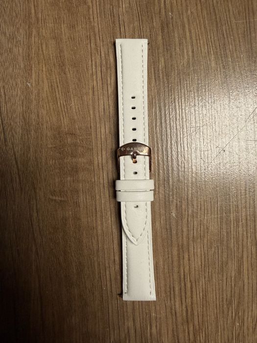 Bialy oryginalny pasek do Garett Rose Gold 42mm
