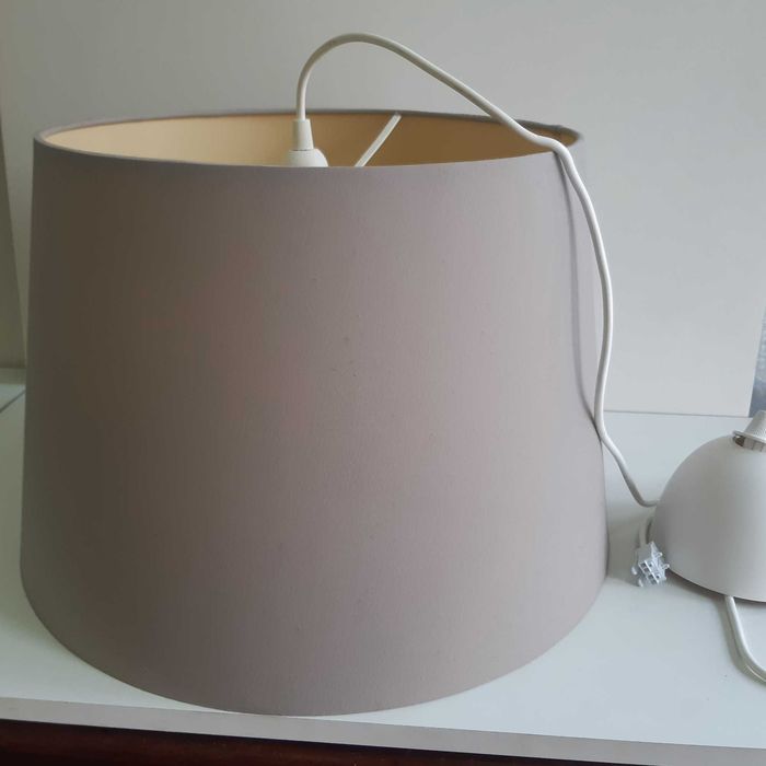Candeeiro de Tecto IKEA Abajur Grande Cinzento
