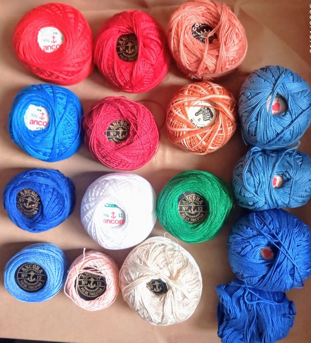 Everything €25. Crochet yarn: Anchor, Heart, Crown, etc...64586295312259120